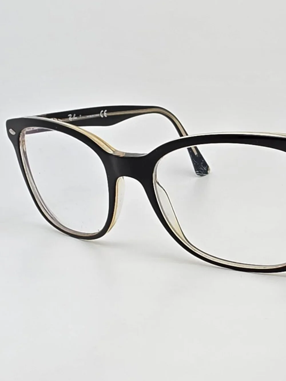 Ray-Ban RB5285 2034 Black on Clear Eyeglasses Frame w/ Flexhinge and Case 53mm